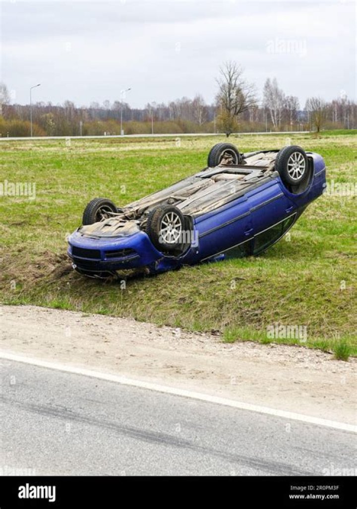 Car Overturned After Accident In Terre Haute