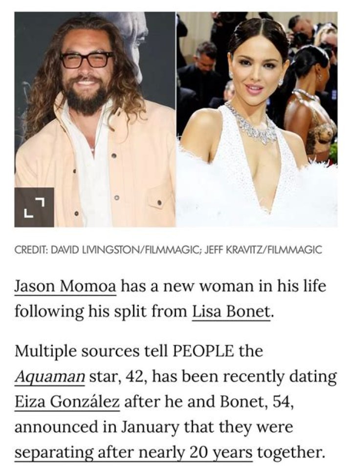 Jason Momoa Is Dating Eiza González After Lisa Breakup